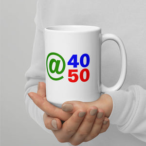 HipHop@50 & MIDI@40 White glossy mug